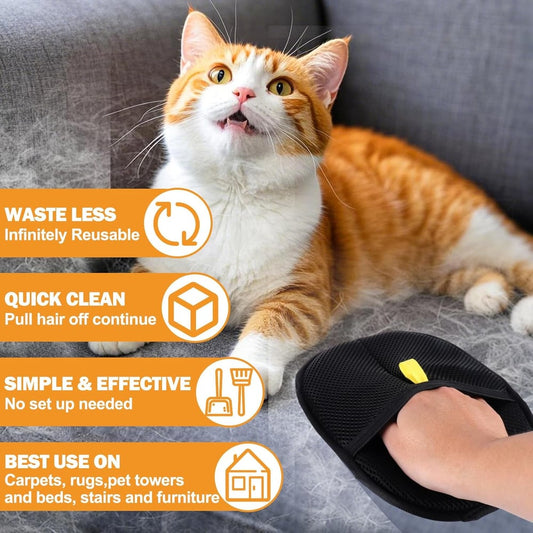 Hair cleaning gloves