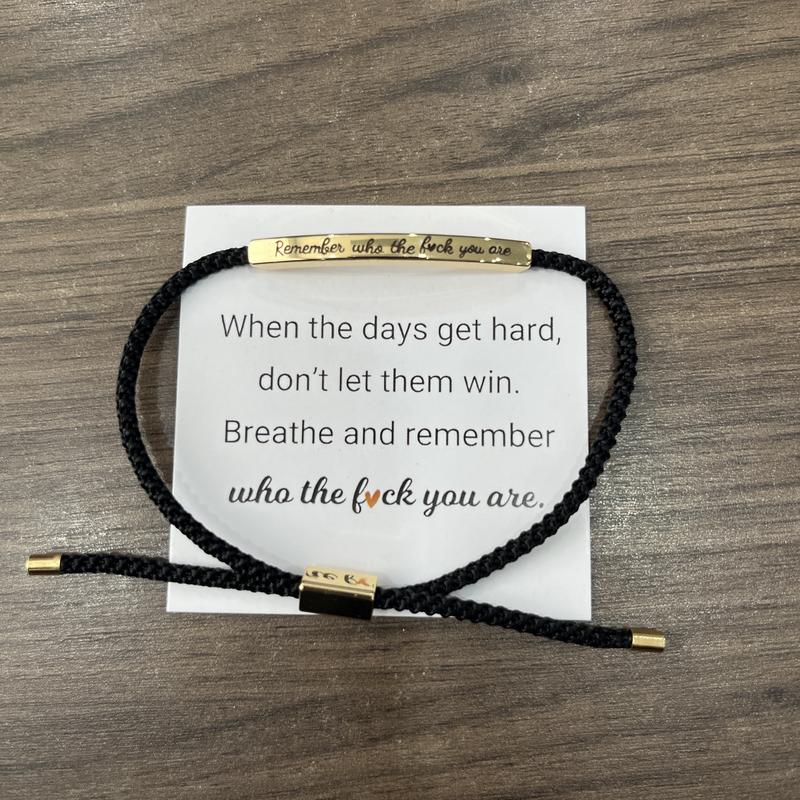 🔥LAST DAY 69% OFF - Remember Who The F♡ck You Are Motivational Tube Bracelet