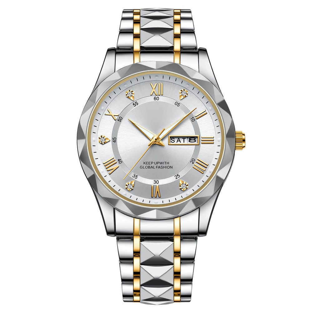 Last Day 75% OFF - Waterproof Luminous Stainless Steel Two-tone Quartz Men's Watch