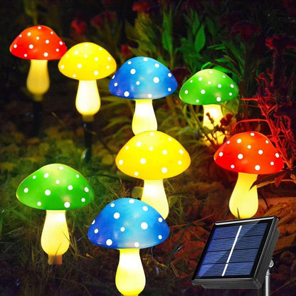 Color-Changing Solar Mushroom Garden Lights