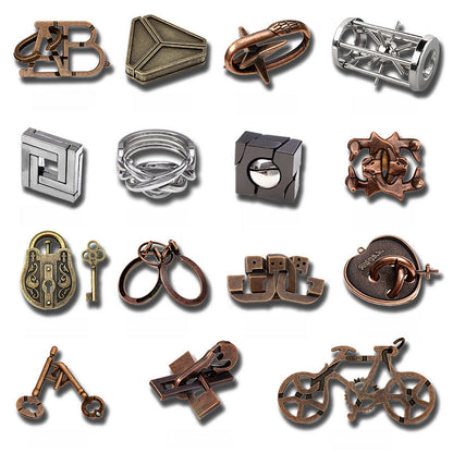Mind-Twist Metal Puzzle Set – Brain Teasers for All Ages
