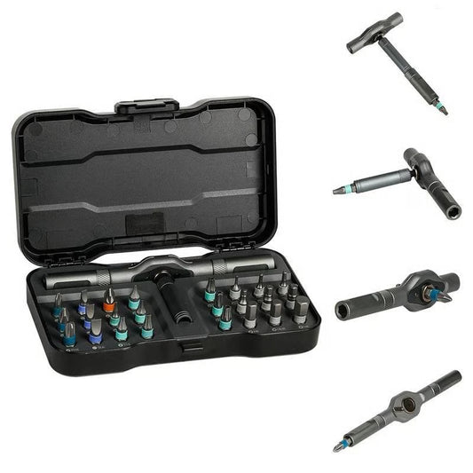 (🔥Summer Hot Sale- 30% OFF) 24 in 1 DlY Screwdriver Set Magnetic Compact and Portable Ratchet Screwdriver