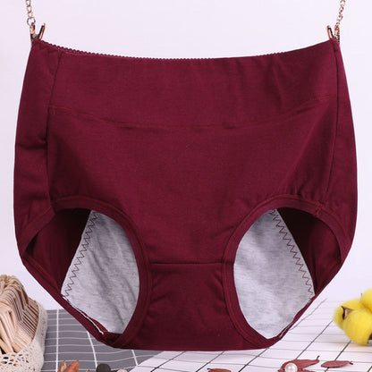 High-waisted high-waisted underwear in antibacterial and anti-drip physiological cotton