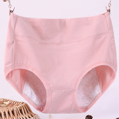 High-waisted high-waisted underwear in antibacterial and anti-drip physiological cotton